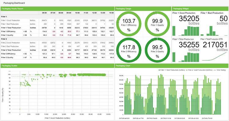 Screenshot - Packaging KPI Dashboard Example