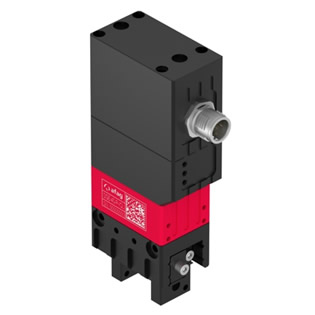 A black and red electronic deviceDescription automatically generated