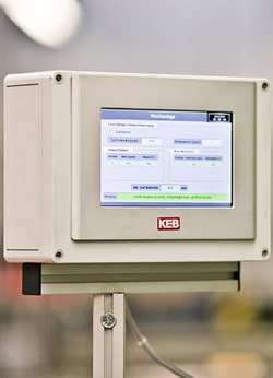 Picture of HMI screen - KEB America