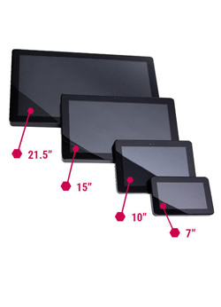 image of four pictures of KEB X1 HMIs with different sizes