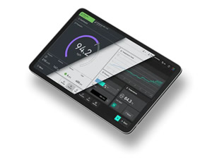 Tablet Showing HELIO HMI Software